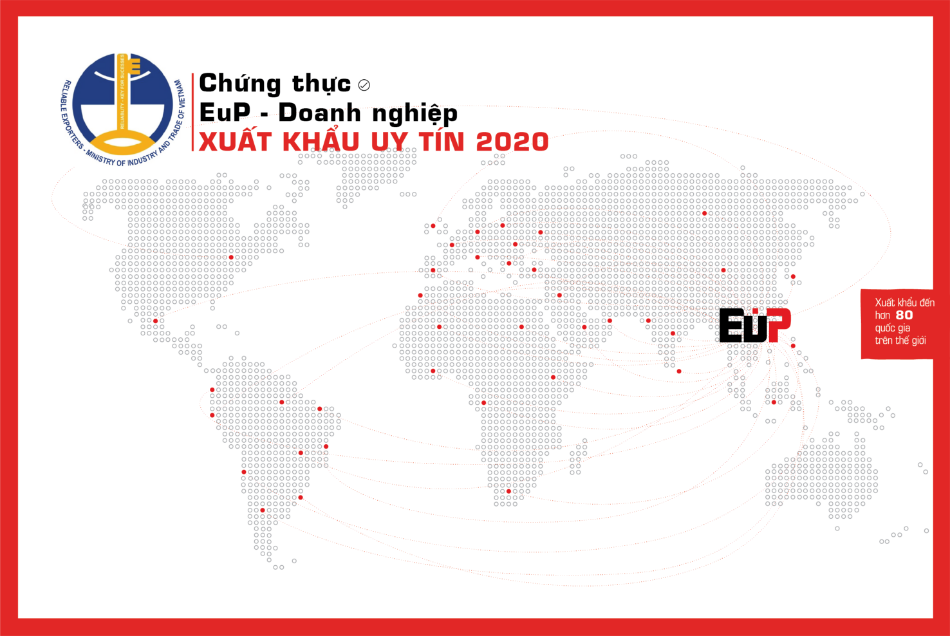 EuP được Bộ Công Thương vinh danh trong Top Doanh Nghiệp Xuất Khẩu Uy Tín 2020