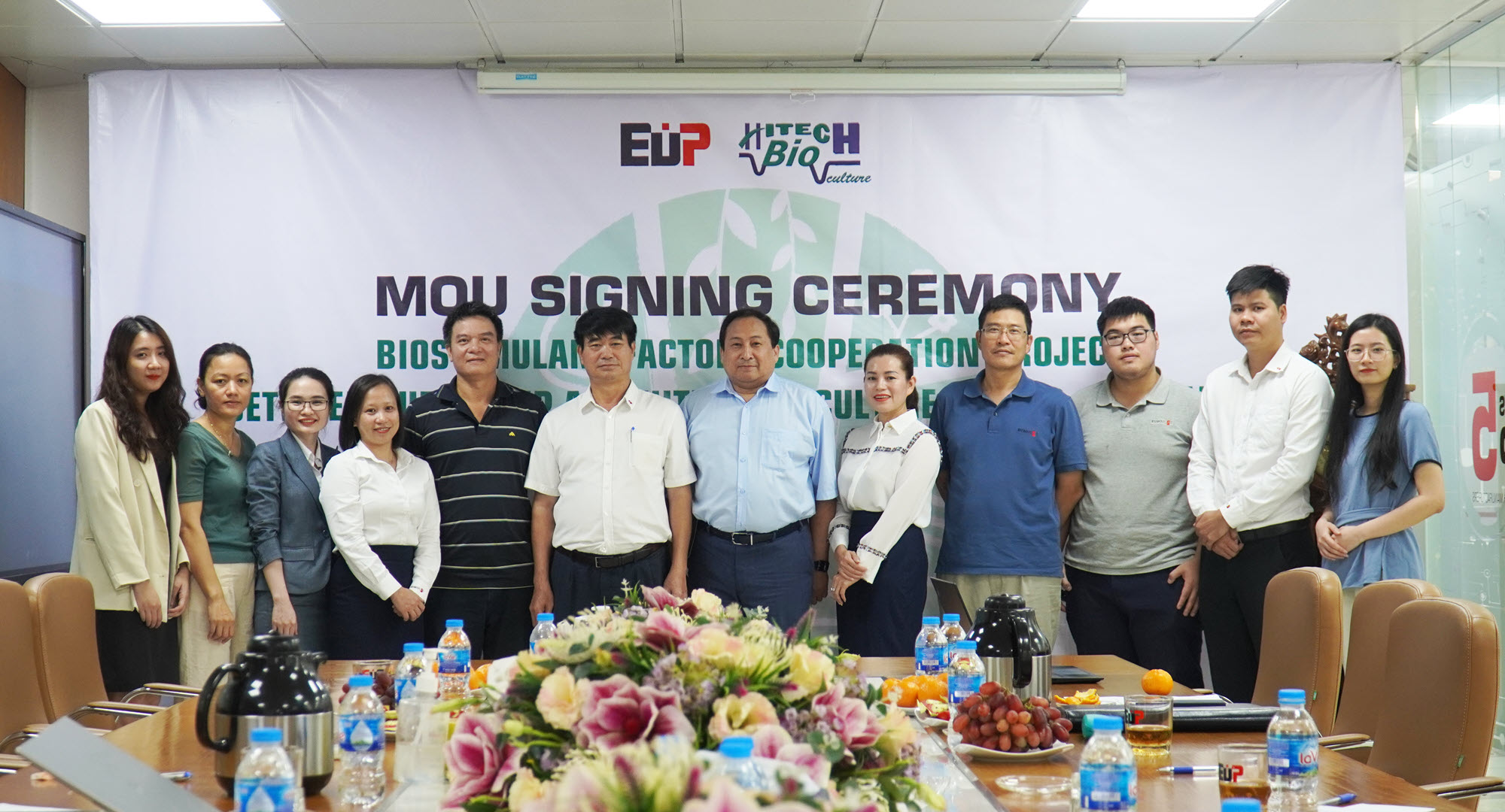 MOU signing ceremony between EuP Group and Hitech Bioculture PTE LTD - Singapore