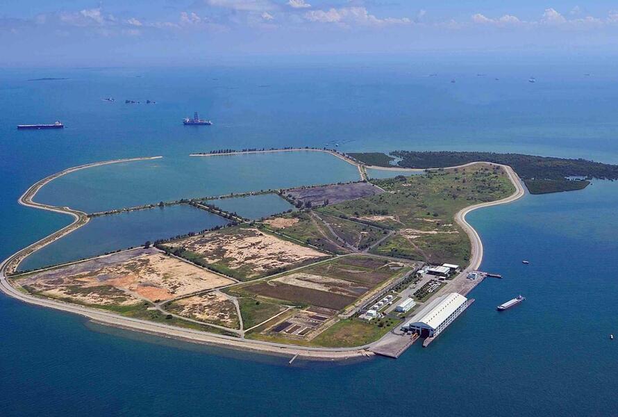 Semakau Island is used as a landfill and to process plastic waste to generate energy.  