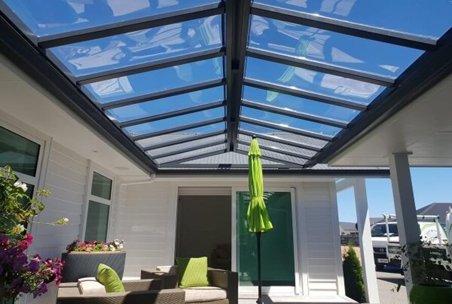 Use transparent plastic sheets as roofs