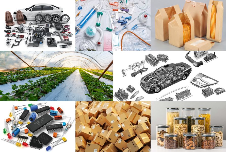 Applications of polypropylene include packaging, automotive, medical, electronics and home appliances