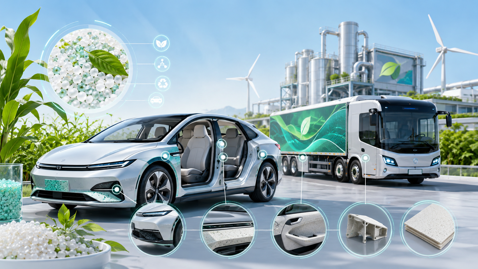 Trong năm 2025, lĩnh vực ô tô và vận tải chiếm khoảng 10,3% công suất bioplastic toàn cầu, tương đương khoảng 240.000 tấn.