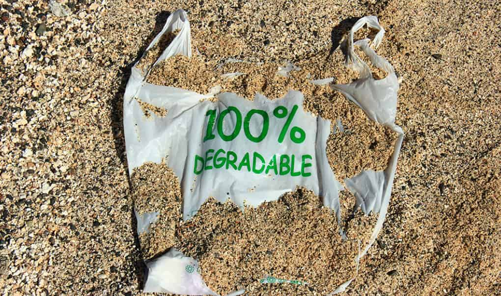 Degradable plastic helps to quickly reduce the amount of visible waste in the environment